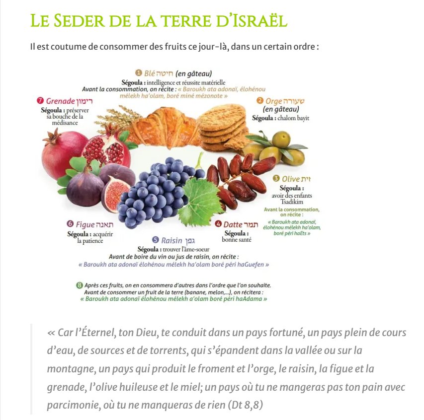 Séder de Tou Bichvat - Fruits, Brakhot et Ségoulot